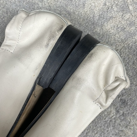 Valentino Calliope Leather Ballet Flats V Medallion Ivory Cream Sz 8 - Picture 11 of 14